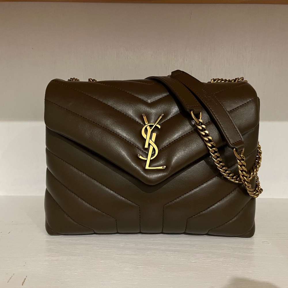 Saint Laurent Small Loulou bag (Soil Brown)